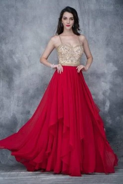 Nina Canacci - 1366 Bedazzled Sweetheart A-line Dress