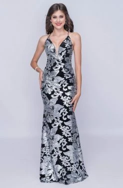 Formal Gowns Nina Canacci - 1436 Strappy Sequined Fitted Evening Gown 9 Formal Gowns Nina Canacci - 1436 Strappy Sequined Fitted Evening Gown