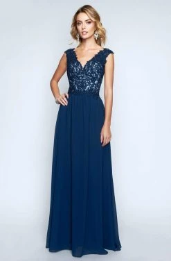 Nina Canacci - 1449 Embellished Lace Bodice A Line Gown Formal Gowns 11 Nina Canacci - 1449 Embellished Lace Bodice A Line Gown Formal Gowns