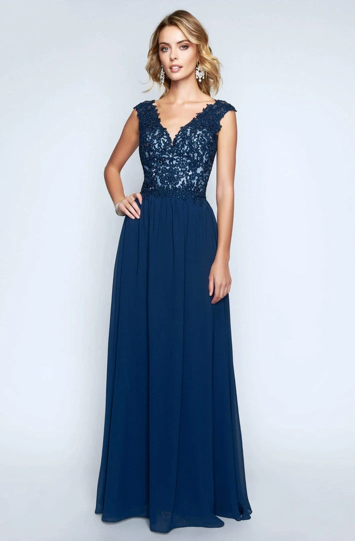 Nina Canacci - 1449 Embellished Lace Bodice A Line Gown Formal Gowns 5 Nina Canacci - 1449 Embellished Lace Bodice A Line Gown Formal Gowns