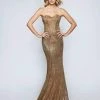 Nina Canacci - 1453 Strapless Corset Metallic Mermaid Gown Formal Gowns 1 Nina Canacci - 1453 Strapless Corset Metallic Mermaid Gown Formal Gowns