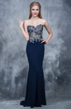 Formal Gowns Nina Canacci - 2117 Embroidered Illusion Corset Gown