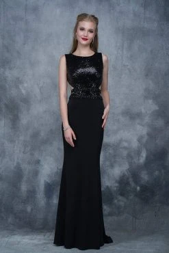 Nina Canacci - 2155 Sleeveless Sequined Sheath Gown Formal Gowns