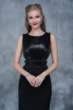 Nina Canacci - 2155 Sleeveless Sequined Sheath Gown Formal Gowns