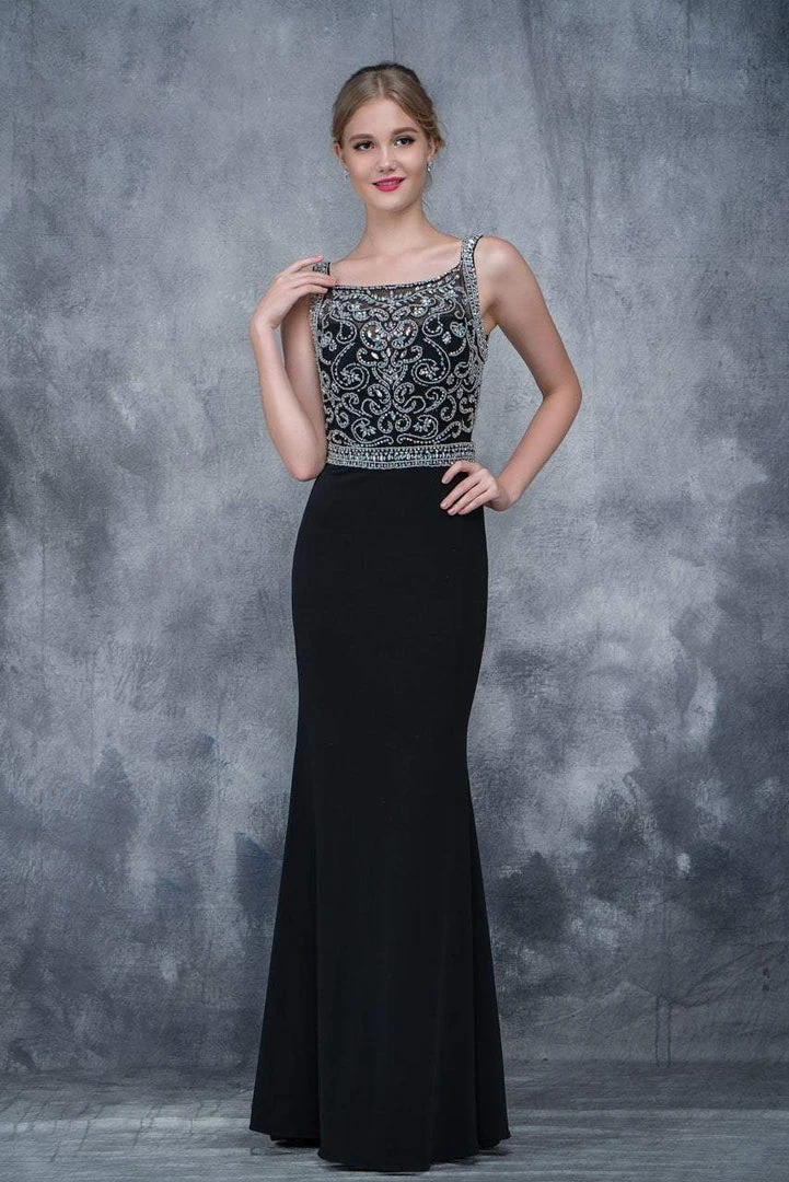 Formal Gowns Nina Canacci - 2166 Bejeweled Illusion Bateau Sheath Dress 6 Formal Gowns Nina Canacci - 2166 Bejeweled Illusion Bateau Sheath Dress