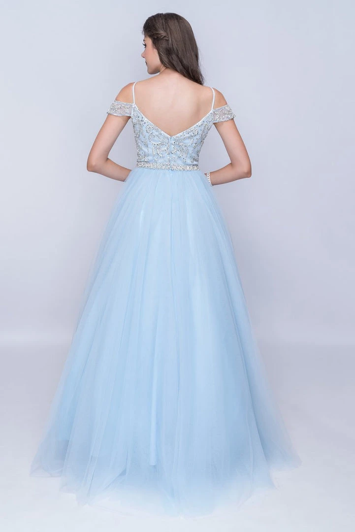 Nina Canacci - 2181 Rhinestone Beaded Cold Shoulder Gown Formal Gowns 4 Nina Canacci - 2181 Rhinestone Beaded Cold Shoulder Gown Formal Gowns