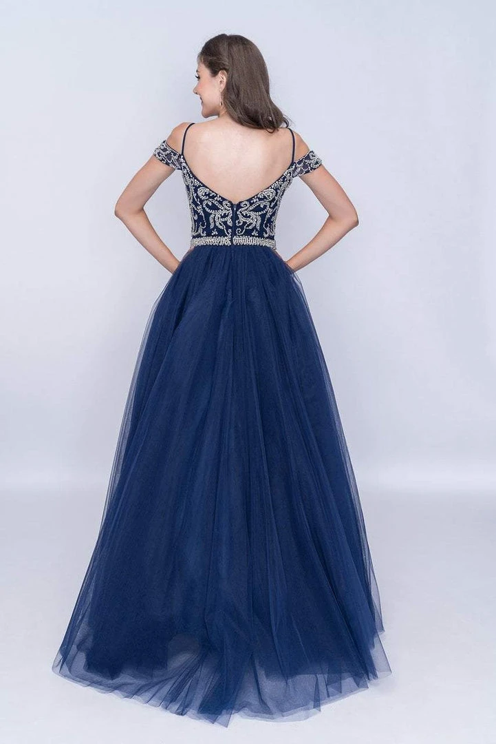 Nina Canacci - 2181 Rhinestone Beaded Cold Shoulder Gown Formal Gowns 8 Nina Canacci - 2181 Rhinestone Beaded Cold Shoulder Gown Formal Gowns