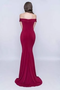 Formal Gowns Nina Canacci - 2230 Off-Shoulder Fitted Sheath Gown 5 Formal Gowns Nina Canacci - 2230 Off-Shoulder Fitted Sheath Gown