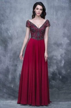 Nina Canacci - 3128 Short Sleeve Illusion Portrait Gown Formal Gowns 15 Nina Canacci - 3128 Short Sleeve Illusion Portrait Gown Formal Gowns