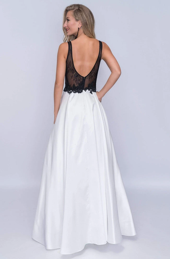 Nina Canacci - 3145 Embellished Lace V-neck A-line Dress Formal Gowns 4 Nina Canacci - 3145 Embellished Lace V-neck A-line Dress Formal Gowns