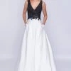 Nina Canacci - 3145 Embellished Lace V-neck A-line Dress Formal Gowns