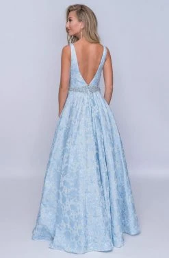 Nina Canacci - 3146 Illusion Plunging Neck Gem Embellished A Line Gown Formal Gowns 15 Nina Canacci - 3146 Illusion Plunging Neck Gem Embellished A Line Gown Formal Gowns