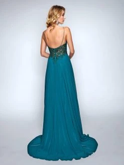 Formal Gowns Nina Canacci - 3153 Spaghetti Strap Lace Bodice A Line Evening Gown 13 Formal Gowns Nina Canacci - 3153 Spaghetti Strap Lace Bodice A Line Evening Gown