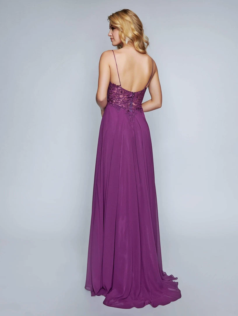 Formal Gowns Nina Canacci - 3153 Spaghetti Strap Lace Bodice A Line Evening Gown 4 Formal Gowns Nina Canacci - 3153 Spaghetti Strap Lace Bodice A Line Evening Gown