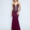Nina Canacci - 4175 Sequined Lace Deep V-neck Trumpet Dress Formal Gowns 1 Nina Canacci - 4175 Sequined Lace Deep V-neck Trumpet Dress Formal Gowns