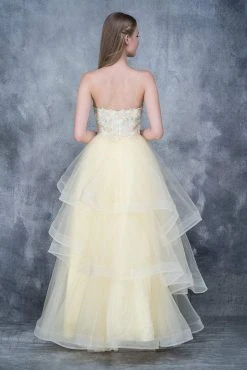 Formal Gowns Nina Canacci - 5121 Sweetheart Lace Beaded Ruffle Tier Gown