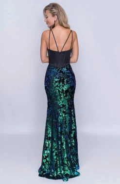 Formal Gowns Nina Canacci - 6506 Sequined Sweetheart Trumpet Dress With Train