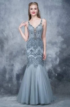 Formal Gowns Nina Canacci - 8142 Jeweled V-neck Mermaid Dress 12 Formal Gowns Nina Canacci - 8142 Jeweled V-neck Mermaid Dress