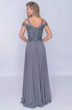 Nina Canacci - Embroidered A-Line Evening Dress M507 - 1 Pc Grey In Size 20 Available Formal Gowns 5 Nina Canacci - Embroidered A-Line Evening Dress M507 - 1 Pc Grey In Size 20 Available Formal Gowns