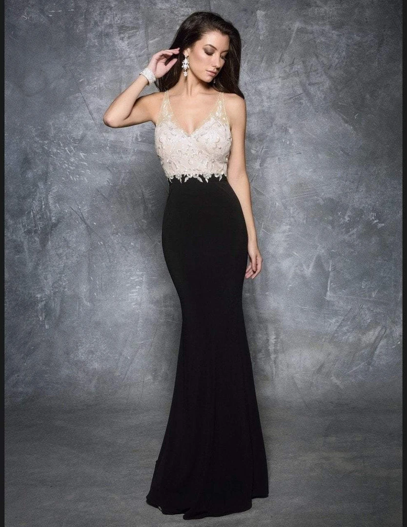 Formal Gowns Nina Canacci - V-Neck Long Prom Dress 7368 3 Formal Gowns Nina Canacci - V-Neck Long Prom Dress 7368