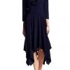 Nina Leonard - L48290BT Quarter Sleeve Flutter Hem Dress