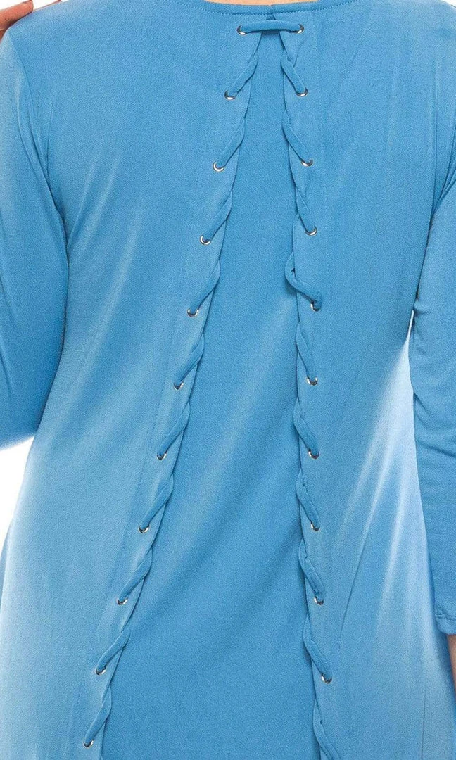 Nina Leonard - L6234A Tie String Back Short Swing Jersey Dress Cocktail Dresses 6 Nina Leonard - L6234A Tie String Back Short Swing Jersey Dress Cocktail Dresses