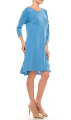 Nina Leonard - L6234A Tie String Back Short Swing Jersey Dress Cocktail Dresses 8 Nina Leonard - L6234A Tie String Back Short Swing Jersey Dress Cocktail Dresses