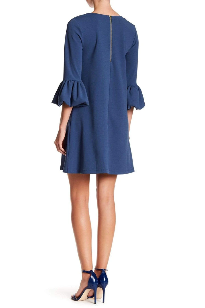 Nina Leonard - L6832B Balloon Hem Quarter Length Sleeve Shift Dress 10 Nina Leonard - L6832B Balloon Hem Quarter Length Sleeve Shift Dress