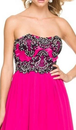 Formal Gowns Nox Anabel - 2554 Embellished Semi-Sweetheart A-line Dress