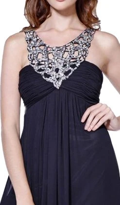 Nox Anabel - 2592 Embellished Scoop Neck Empire Waist Evening Dress Formal Gowns