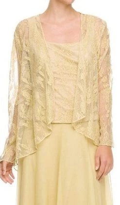 Nox Anabel - 5076 Lace Dress With Sheer Jacket Formal Gowns