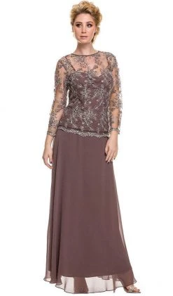 Nox Anabel - 5096 Sheer Lace Jewel Neck A-line Long Formal Dress Formal Gowns 17 Nox Anabel - 5096 Sheer Lace Jewel Neck A-line Long Formal Dress Formal Gowns