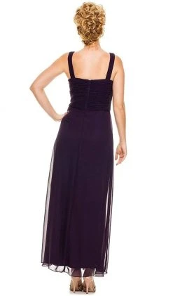 Formal Gowns Nox Anabel - 5099 Ruched Square Neck Dress With Matching Jacket 10 Formal Gowns Nox Anabel - 5099 Ruched Square Neck Dress With Matching Jacket