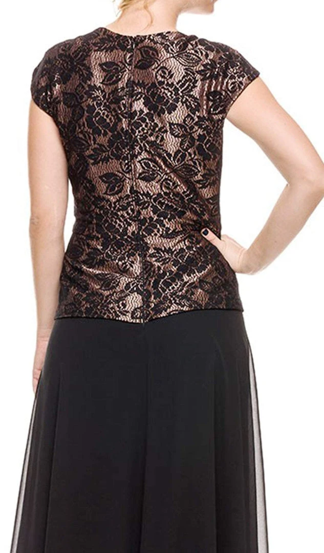 Nox Anabel - 5102 Lace Cap Sleeve Dress Formal Gowns 6 Nox Anabel - 5102 Lace Cap Sleeve Dress Formal Gowns