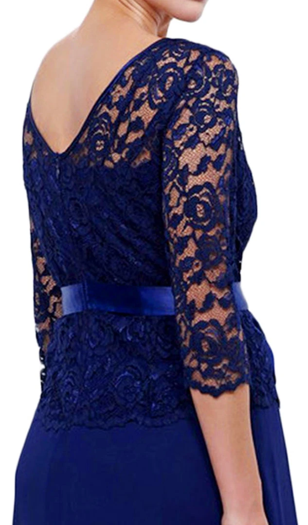 Nox Anabel - 5116 Lace Illusion Dress Formal Gowns 5 Nox Anabel - 5116 Lace Illusion Dress Formal Gowns