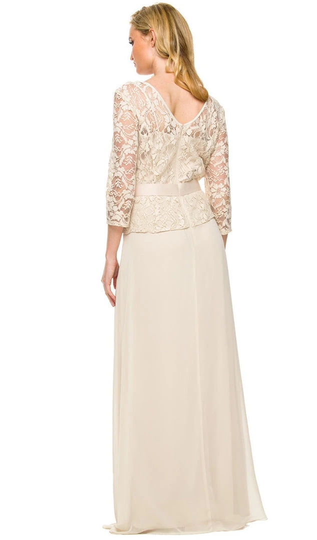 Nox Anabel - 5116 Lace Illusion Dress Formal Gowns 8 Nox Anabel - 5116 Lace Illusion Dress Formal Gowns