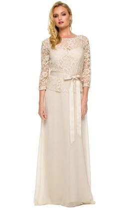 Nox Anabel - 5116 Lace Illusion Dress Formal Gowns 14 Nox Anabel - 5116 Lace Illusion Dress Formal Gowns