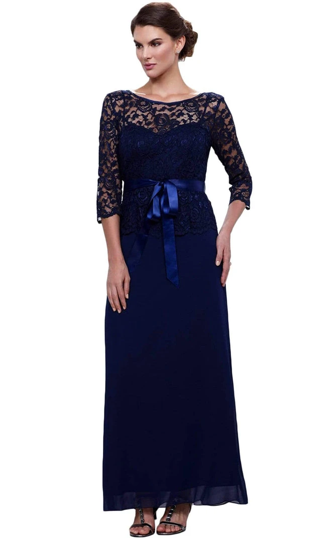 Nox Anabel - 5116 Lace Illusion Dress Formal Gowns 3 Nox Anabel - 5116 Lace Illusion Dress Formal Gowns