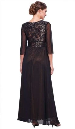 Nox Anabel - 5126 Sheer Empire Dress 12 Nox Anabel - 5126 Sheer Empire Dress