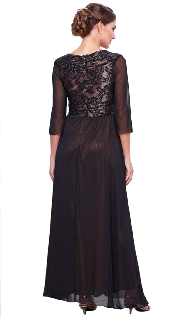 Nox Anabel - 5126 Sheer Empire Dress 6 Nox Anabel - 5126 Sheer Empire Dress