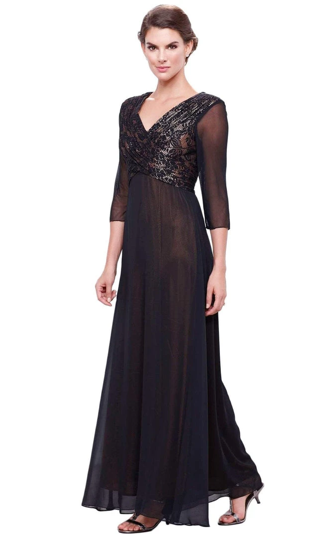 Nox Anabel - 5126 Sheer Empire Dress 7 Nox Anabel - 5126 Sheer Empire Dress