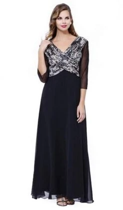 Nox Anabel - 5126 Sheer Empire Dress 14 Nox Anabel - 5126 Sheer Empire Dress