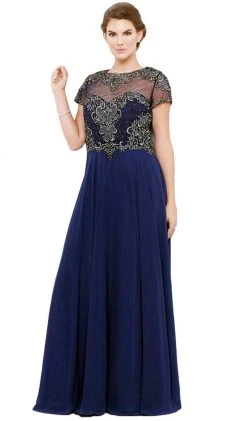 Nox Anabel - 5143 Beaded Embellished A-Line Gown