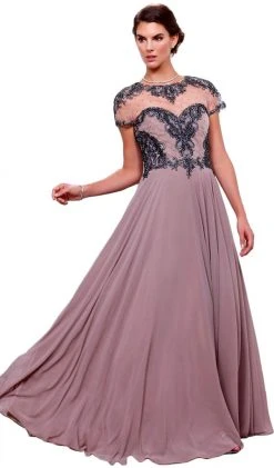 Nox Anabel - 5143 Beaded Embellished A-Line Gown