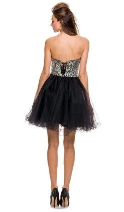 Cocktail Dresses Nox Anabel - 6010 Beaded Sweetheart A-Line Dress