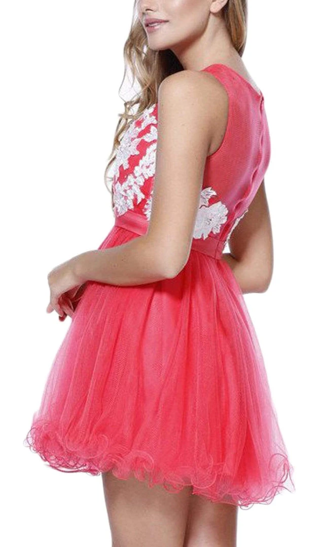 Nox Anabel - 6040 Embroidered Illusion Neck Dress 7 Nox Anabel - 6040 Embroidered Illusion Neck Dress