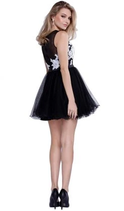 Nox Anabel - 6040 Embroidered Illusion Neck Dress 17 Nox Anabel - 6040 Embroidered Illusion Neck Dress