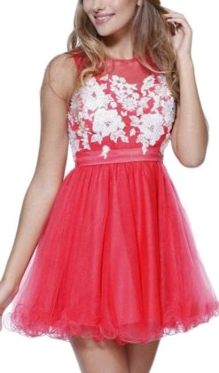 Nox Anabel - 6040 Embroidered Illusion Neck Dress 13 Nox Anabel - 6040 Embroidered Illusion Neck Dress