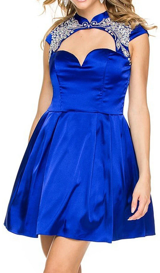 Nox Anabel - 6051 Cap Sleeves Cocktail Dress Cocktail Dresses 4 Nox Anabel - 6051 Cap Sleeves Cocktail Dress Cocktail Dresses