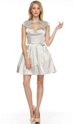 Nox Anabel - 6051 Cap Sleeves Cocktail Dress Cocktail Dresses 12 Nox Anabel - 6051 Cap Sleeves Cocktail Dress Cocktail Dresses